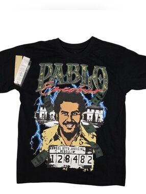 Pablo Escobar Graphic T-Shirt NWT Don Pablo Reason Streetwear Adult Medium Black